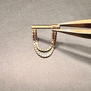 BVLA Dire straights septum yellow gold clicker pin closure